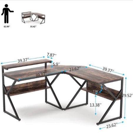 L Shaped Home Office Workstation