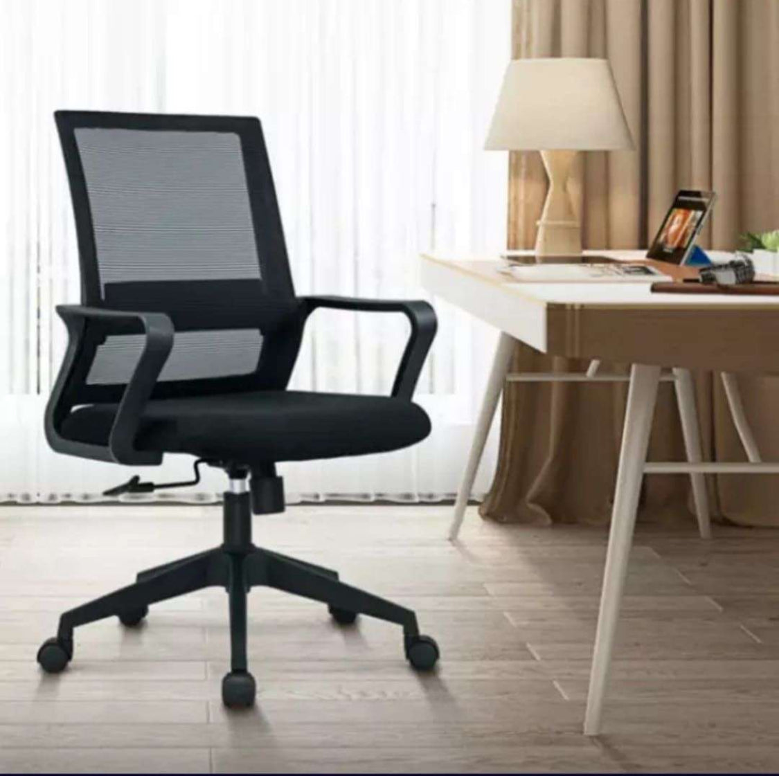 Simple office chair mesh striped back