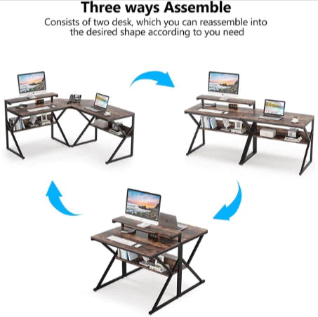 L Shaped Home Office Workstation